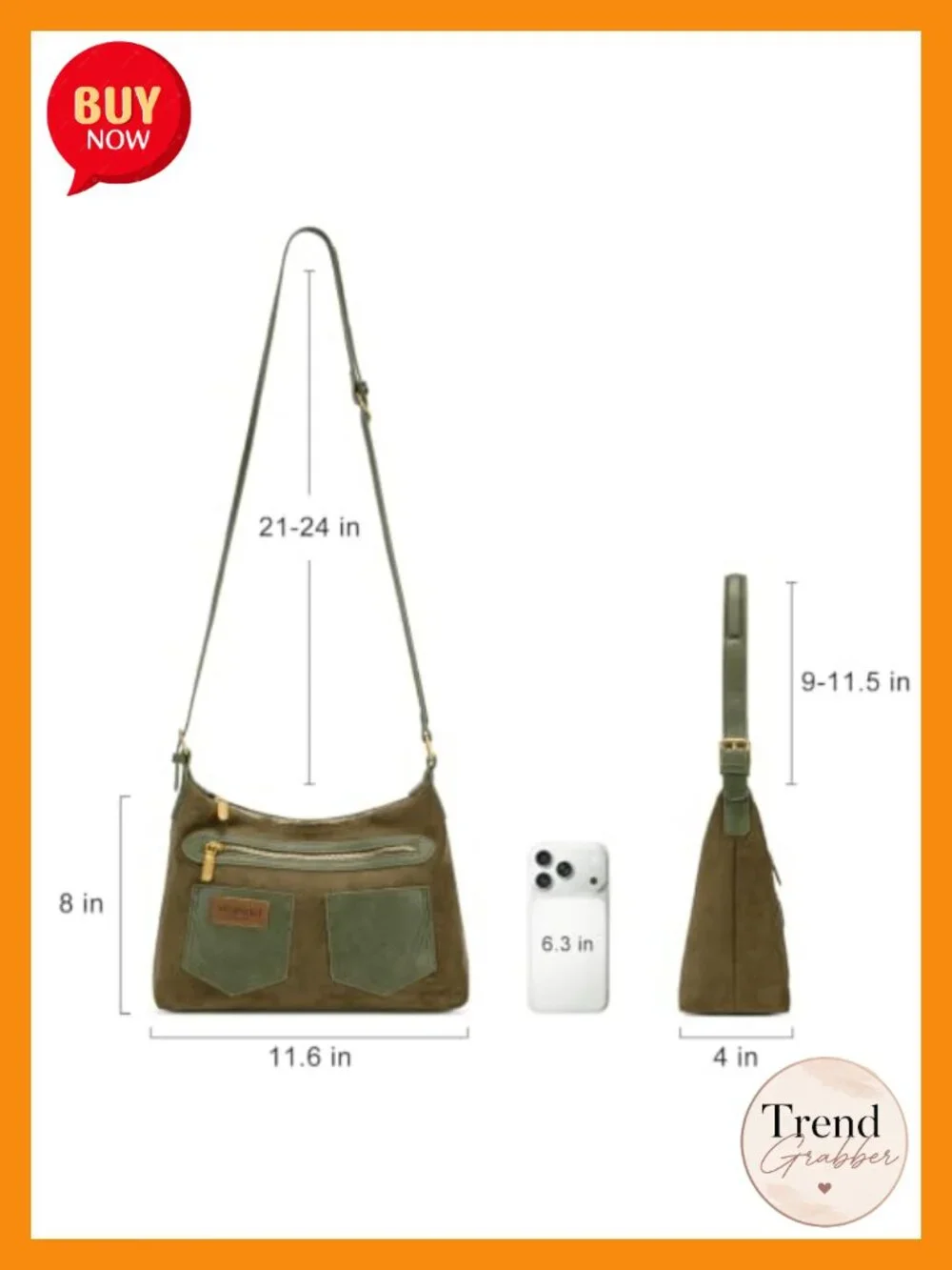 Faux Suede Hobo Shoulder Bag Slouchy Crossbody Purse for Women